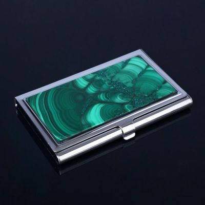 Визитница "Элит", 9,3х6 см, малахит