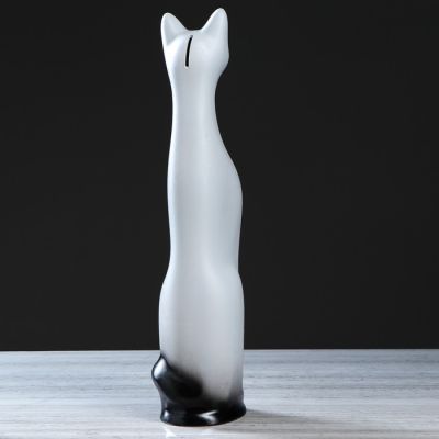 Копилка "Кот Энди", покрытие акрил, серая, 48 см, микс