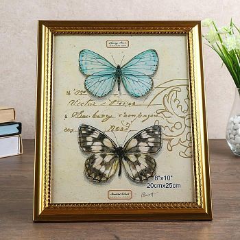 Фоторамка пластик 20х25 см "Тесьма" золото 28,5х23,5 см