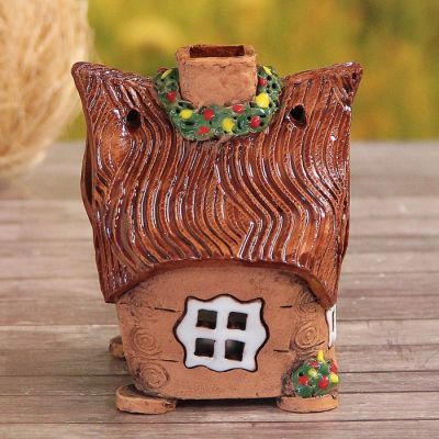 Аромалампа Домик «Тузик», 9 см, ручная работа, микс