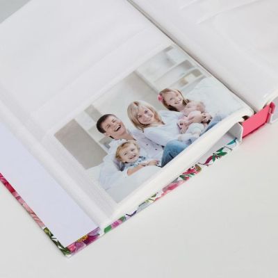 Фотоальбом на 200 фото 10х15 см "Фламинго и растительность" в коробке МИКС 26х21х5 см