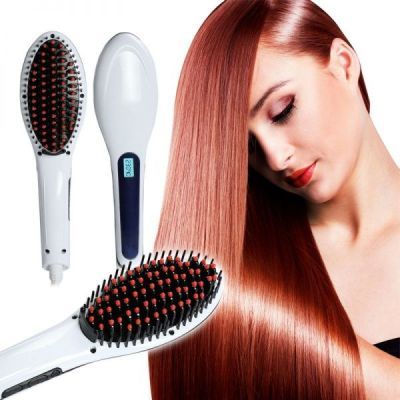 Расческа - выпрямитель Fast Hair Straightener (цвет белый)