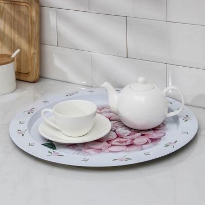 Поднос круглый «Пионы», d=37,9 см