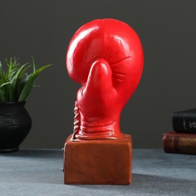 Копилка "Боксерская перчатка" красное золото 24см
