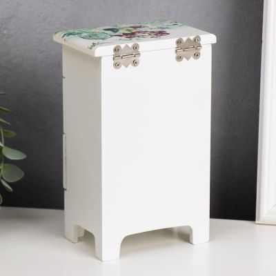 Шкатулка дерево комод 3 ящика "Птичьи трели и цветы" 18,5х11,5х7,5 см