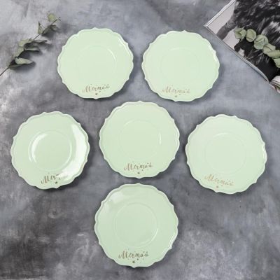 Набор тарелок «Мечтай», 20 см, зелёные, 6 шт