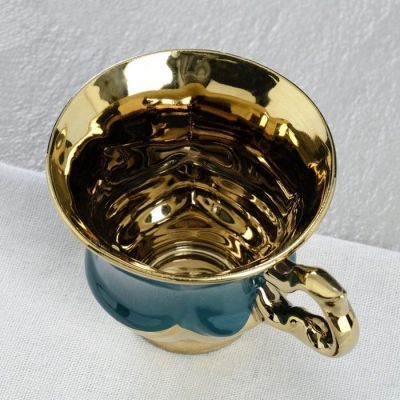 Кружка кофейная "Королевская", цвет зеленый, покрытие булат, 0.2 л