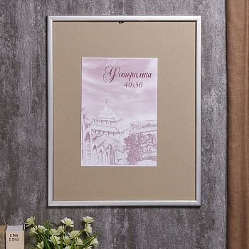 Фоторамка сосна с19 40х50 см (серебро)