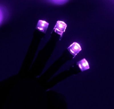 Гирлянда уличная "Бахрома" (Ш:4 м, В:0,6 м, нить темная, фиолет)