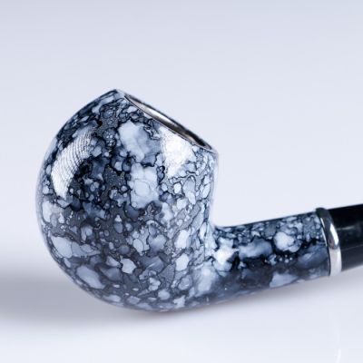 Трубка "Командор" классическая, серый мрамор, 13х3х4.5 см