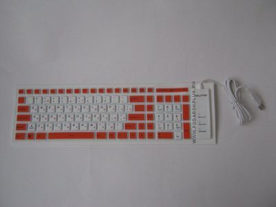 USB- гибкая клавиатура (белая) большая