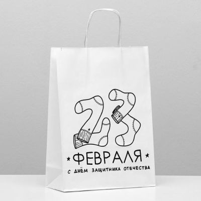 Пакет подарочный «Защитник», 24 х 10 х 30 см