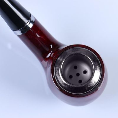 Трубка "Командор" классическая, коричневая, с ровным верхом, 12х5 см