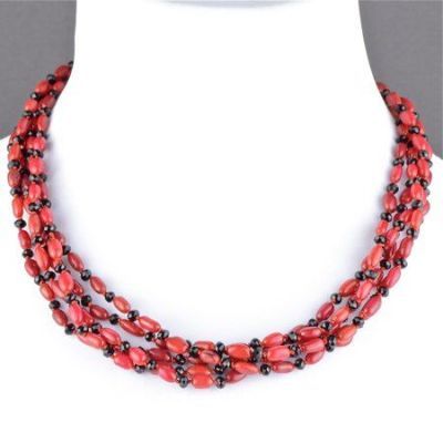 Колье Коралл, хрусталь "Гротеск" арт. П3434