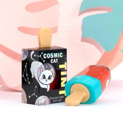 Стойкий тинт для губ на водной основе Cosmic cat, оттенок алый, 4,5 мл