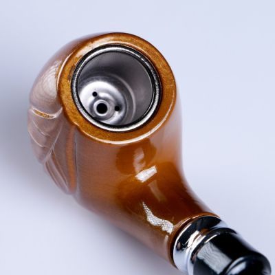 Трубка "Командор" классическая, с узором, коричневая 8х16.5х4.5 см