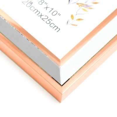 Фоторамка пластик 20х25 см "Зеркало с медной обводкой" 30х25,3 см