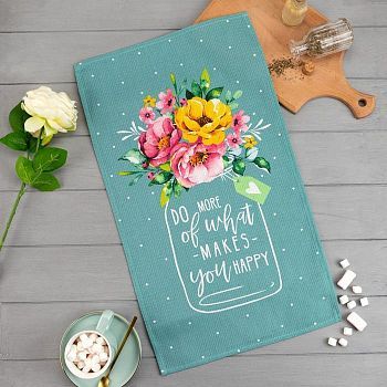 Полотенце кух."Доляна" You happy 35х60 см, 100% хл, 160г/м2