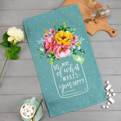 Полотенце кух."Доляна" You happy 35х60 см, 100% хл, 160г/м2