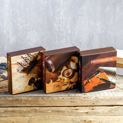 Фотоальбом на 100 фото 13х18 см "Мужское хобби" в коробке МИКС 21х19х5,5 см