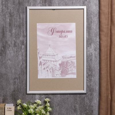 Фоторамка сосна с19 30х45 см (серебро)