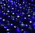 Гирлянда "Дождь" уличная (Ш:2 м, В:1,5 м, нить темная, бело-синий)