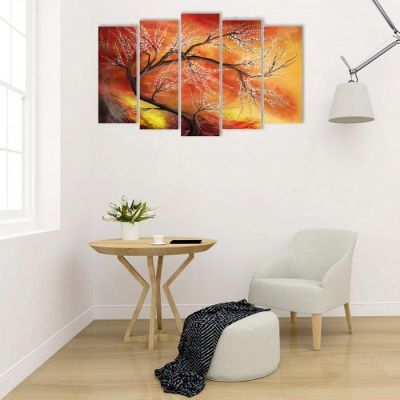 Модульная картина на подрамнике "Поздняя осень"  2-25*63; 2-25*71; 1-25*80: 125х80