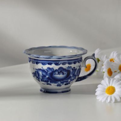 Чашка "Подарочная Снегири", гжель