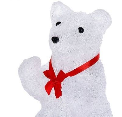 Фигура акрил. "Мишка борец" (15,5х20х33 см.)