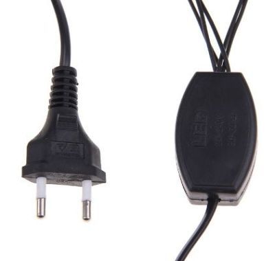 Гирлянда уличная "Бахрома" (Ш:2 м, В:0,6 м, нить темная, моргает)