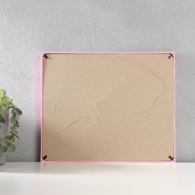 Фоторамка пластик на 5 фото, розовый