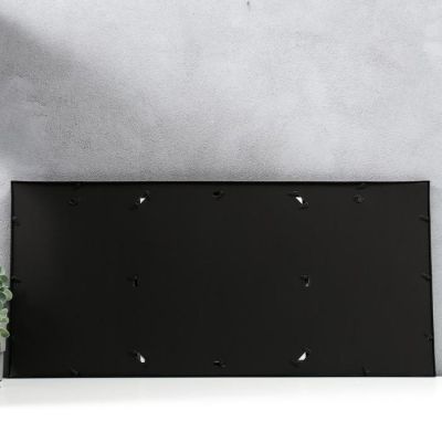 Фоторамка пластик на 9 фото 10х15, 29,6х29,6 см "Стильно" чёрная 35х74 см