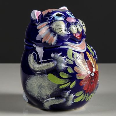 Копилка "Кот Колобок", покрытие лак, разноцветная, 17 см, микс