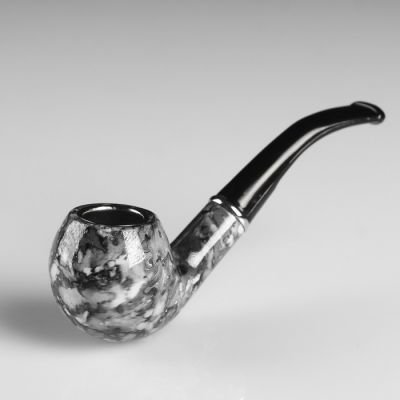 Трубка "Командор" классическая, серый мрамор, 13х3х4.5 см