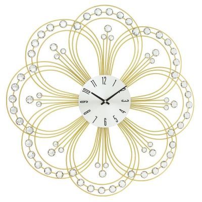 Часы настенные, серия: Ажур, "Сияющий цветок", d=60 см, микс