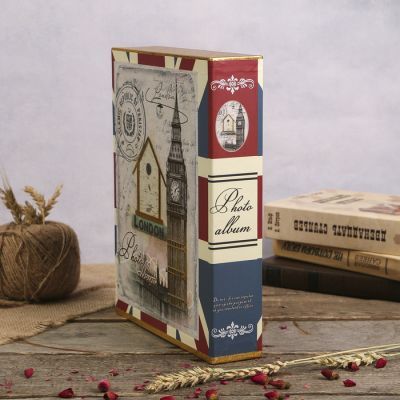 Фотоальбом на 100 фото 13х18 см "Башня" с серебром, в коробке МИКС 29,3х23,5х5,7 см