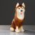 Копилка "Собака Лайка", глянец, коричневый цвет, 38 см