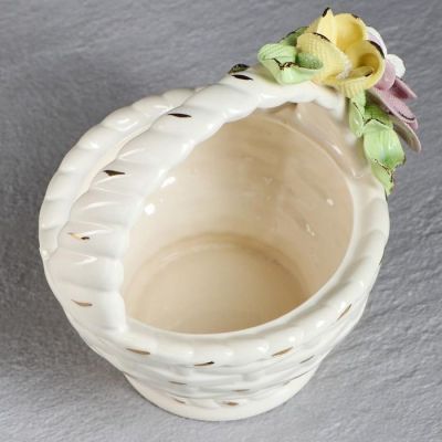 Ваза для конфет "Корзинка", керамика, 16 см, микс