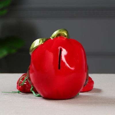 Копилка "Яблоко", 14 см, микс
