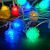 Гирлянда «Нить» 5 м с насадками «Ёжики цветные», IP20, прозрачная нить, 30 LED, свечение мульти, 8 режимов, 220 В