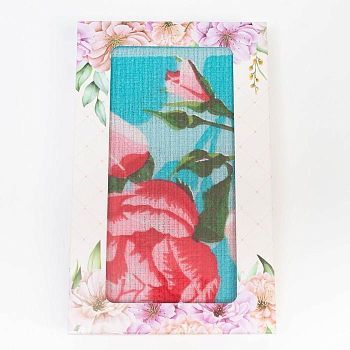 Полотенце вафельное в коробке "Пятна" 35х60 см, бирюза, 160 гр/м, хл,