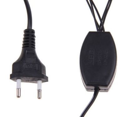 Гирлянда уличная "Метраж" (10 м. нить темная, бело-синий)