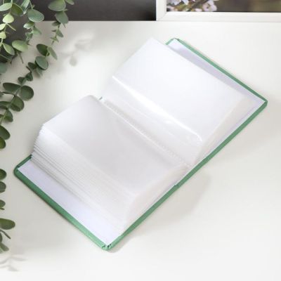 Фотоальбом "Зелёный" на 100 фото 10х15 см, 12,5х5х17 см.  ПП карм.