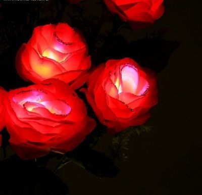 Светодиодная ваза "Розы" (64 × 16 см. желтый)