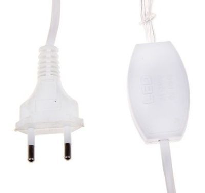 Гирлянда уличная "Бахрома" (Ш:2 м, В:0,6 м, нить силикон, сине-белый)