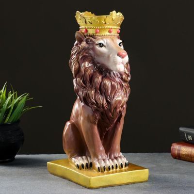 Копилка "Лев с короной" цветной 35см