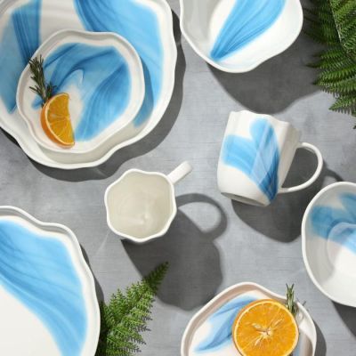 Кружка неровный край "Разводы", 350 мл