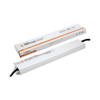 Узкий блок питания SWG для светодиодной ленты 12 В, 200 Вт, IP67