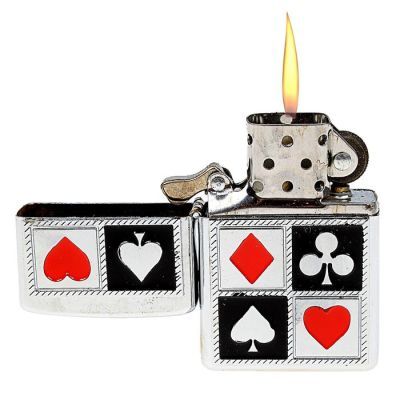 Зажигалка бензиновая "Масть", с кремнием