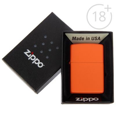 Зажигалка ZIPPO 231 Classic с покрытием Orange Matte